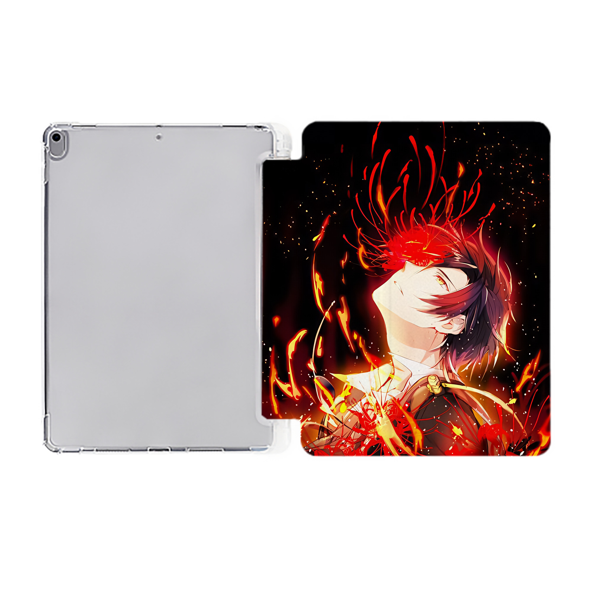（画像用） 刀剣乱舞 Touken Ranbu IPad ケース ペン収納付き 三つ折りスタンド PUレザー×シリコン 対応機種9.5/10.5/10.9インチ